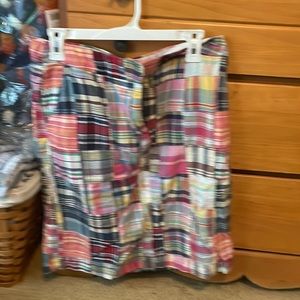 Madras Plaid skirt size 8